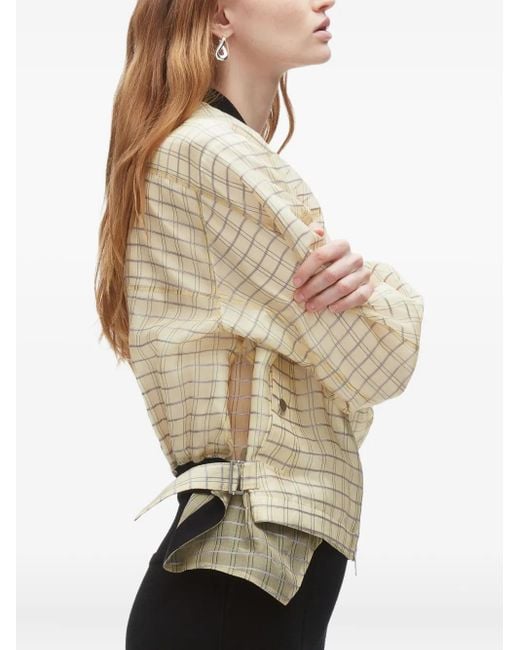 3.1 Phillip Lim Checked Bomber Jacket Natural
