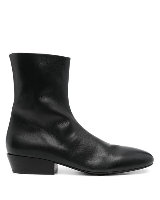 Marsèll Black Leather Ankle Boots for men