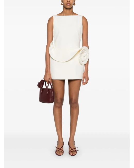 Magda Butrym Natural Short Dress With Ruched Design