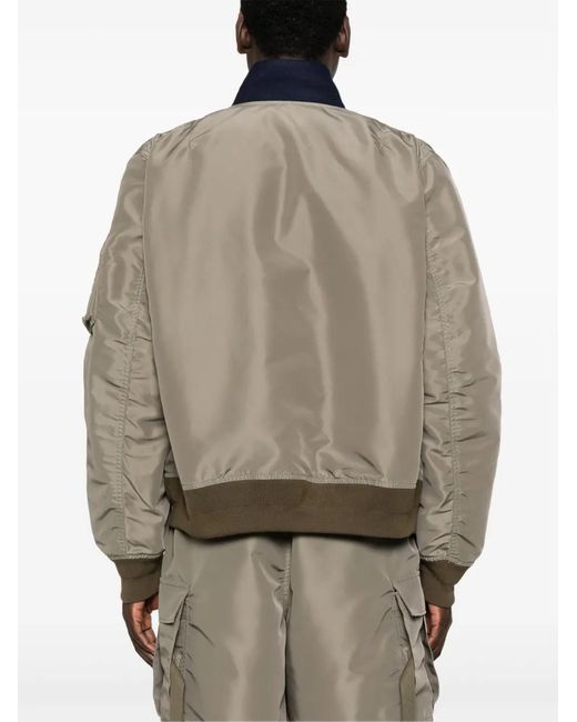 Sacai Brown Classic-Collar Bomber Jacket for men