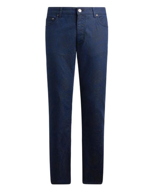 Etro Blue Five-Pocket Denim Jeans for men