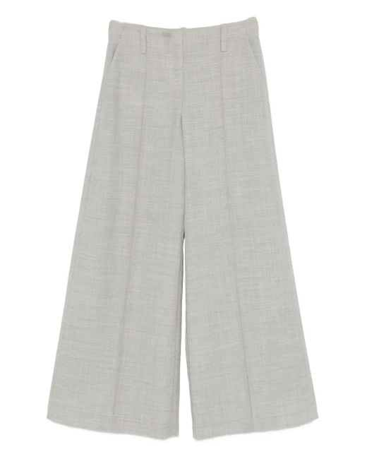 Brunello Cucinelli プリーツ ワイドパンツ Gray