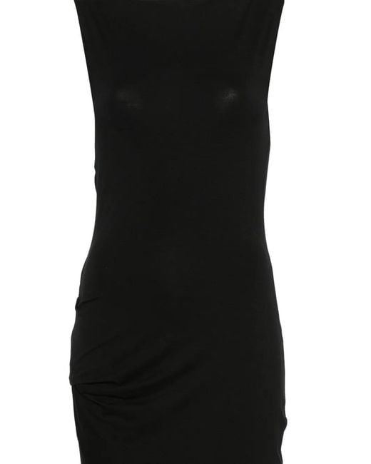 Entire studios Black Draped Sleeveless Maxi Dress