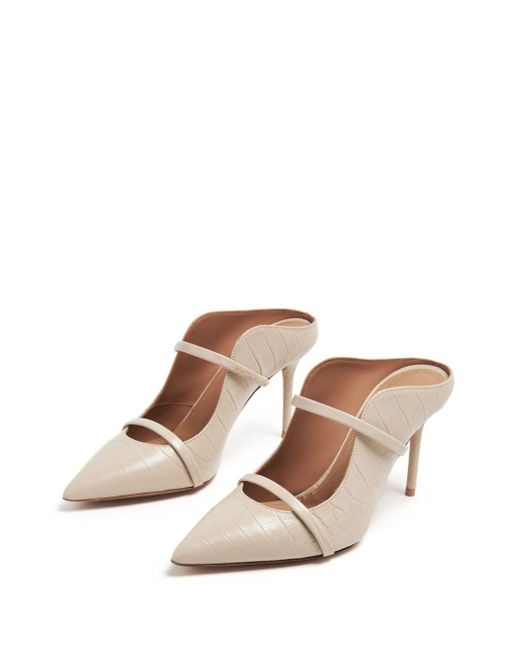 Malone Souliers White Maureen 100mm Leather Mules