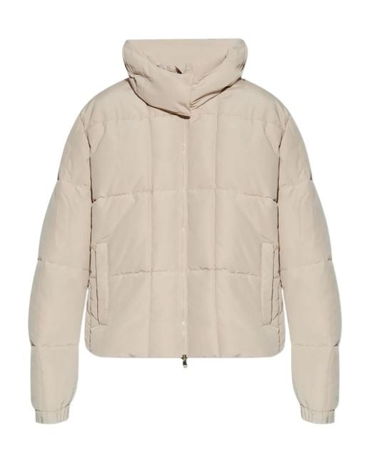 Piumino Trapuntato Con Cappuccio di EA7 in Natural