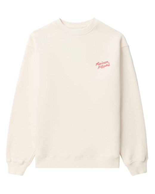 Maison Kitsuné White Handwriting Comfort Sweatshirt