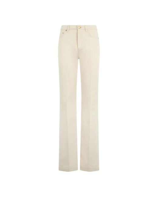 Roberto Cavalli White Jean Évasé À Patch Logo