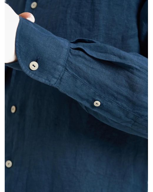 Mc2 Saint Barth Blue Pamplona Long-Sleeve Shirt for men