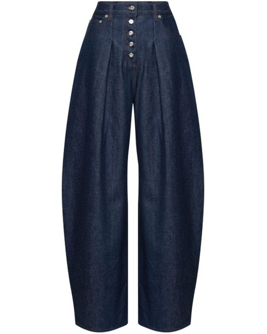 Jacquemus Blue Le De-Nimes Ovalo Wide-Leg-Jeans
