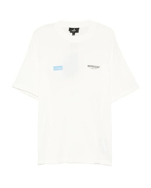 Represent White X Oasis Owners Club T-Shirt for men