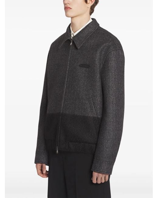 Lanvin Gray Two-Tone Bomber Jacket