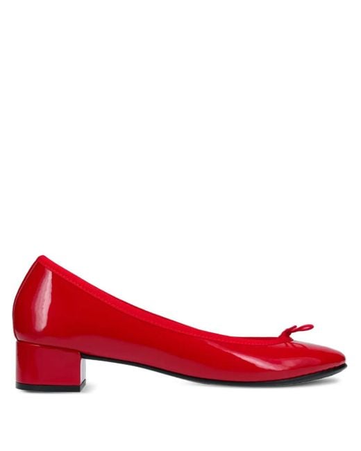 Pumps Con Fiocco E Tacco A Blocco di Repetto in Red