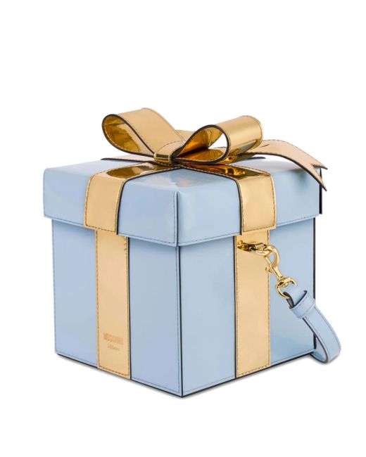 Borsa A Spalla Con Fiocco di Moschino in Blue