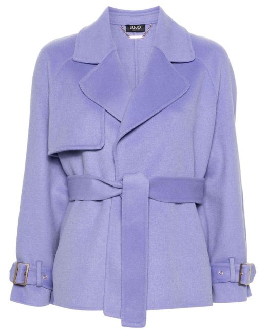 Liu Jo Purple Short Trench Coat