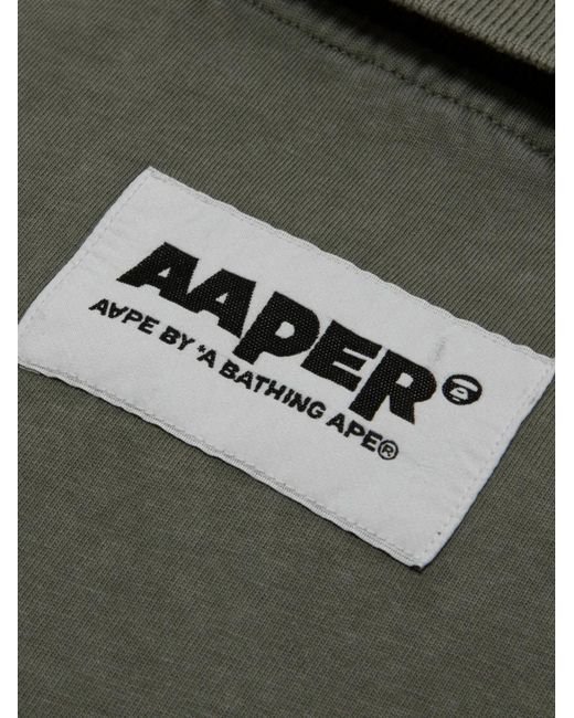 Aape By A Bathing Ape Green Polo À Appliqué for men