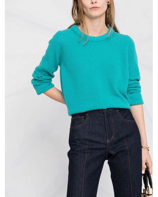 Forte_forte Blue Ribbed-Knit Jumper