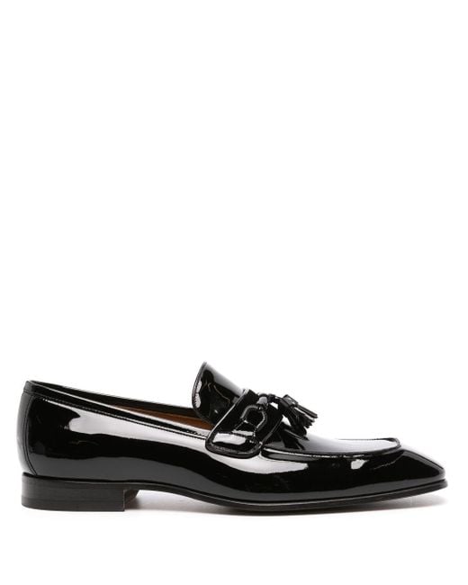 Tom Ford Black Bailey Square-toe Loafers for men