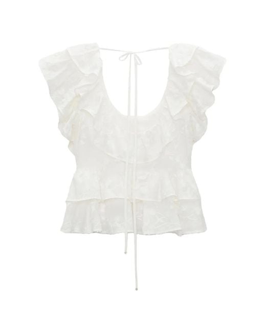 Dorothee Schumacher White Ruffled Top