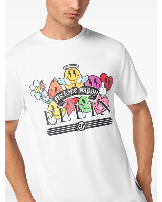 メンズ Philipp Plein グラフィック Tシャツ White