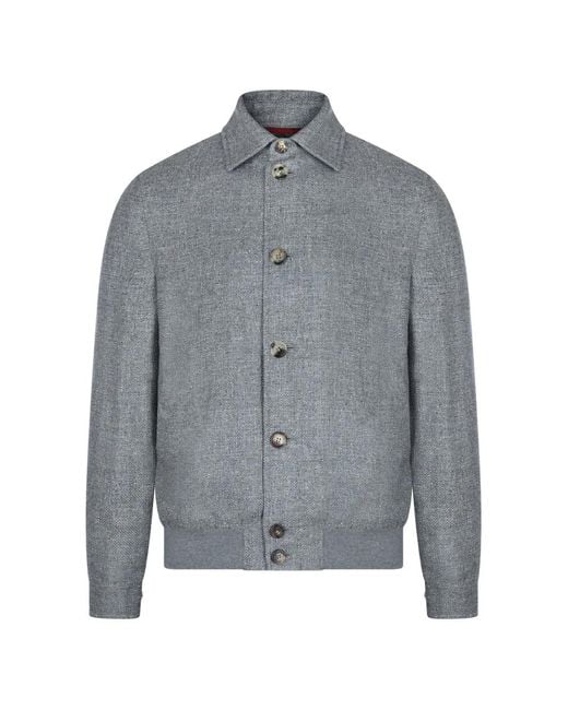 Brunello Cucinelli Gray Buttoned Jacket for men