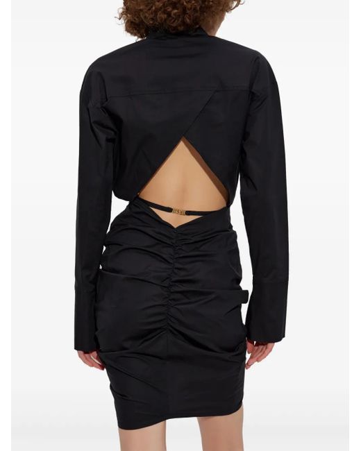 Versace Jeans Couture シャーリング シャツドレス Black