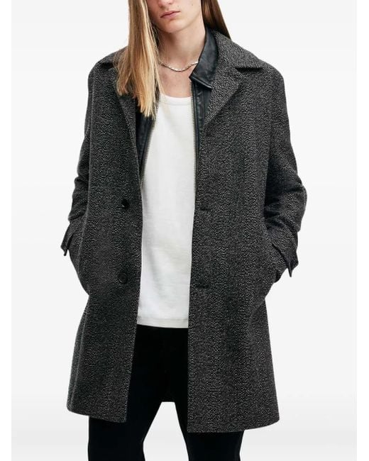 AllSaints Melierter Mantel in Gray für Herren