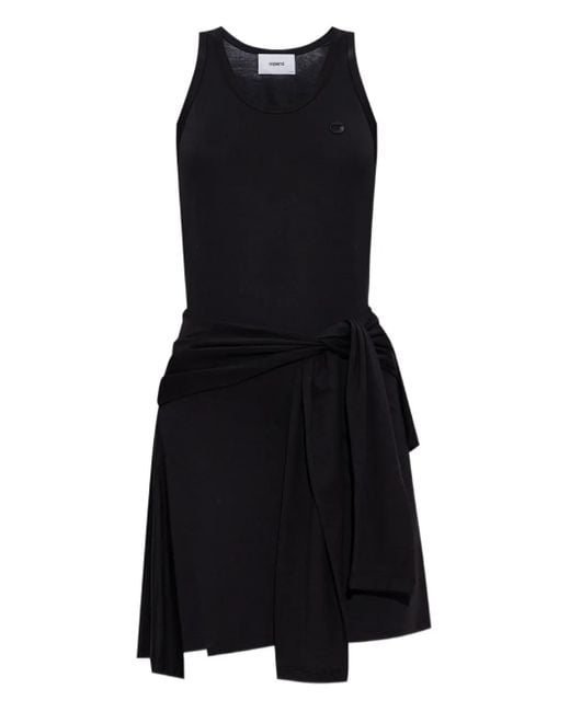 Coperni Mini-Jurk Met Gestrikte Voorkant in het Black