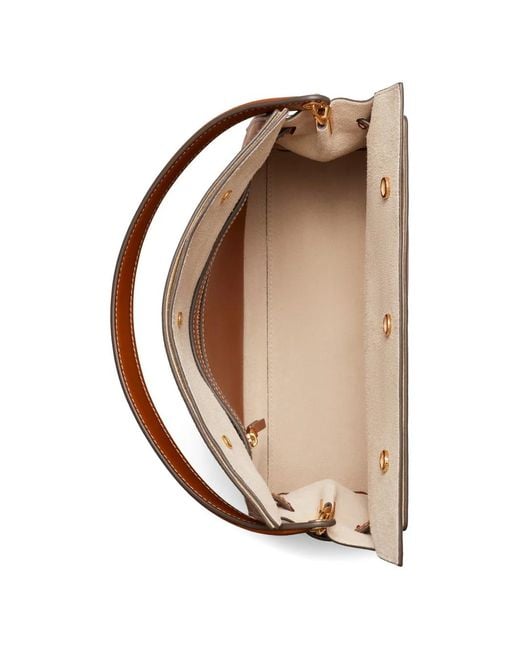 Tory Burch Brown Small Lee Radziwill Double Bag