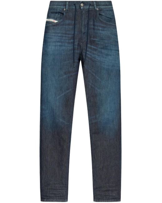DIESEL Blue Drawstring Jeans for men
