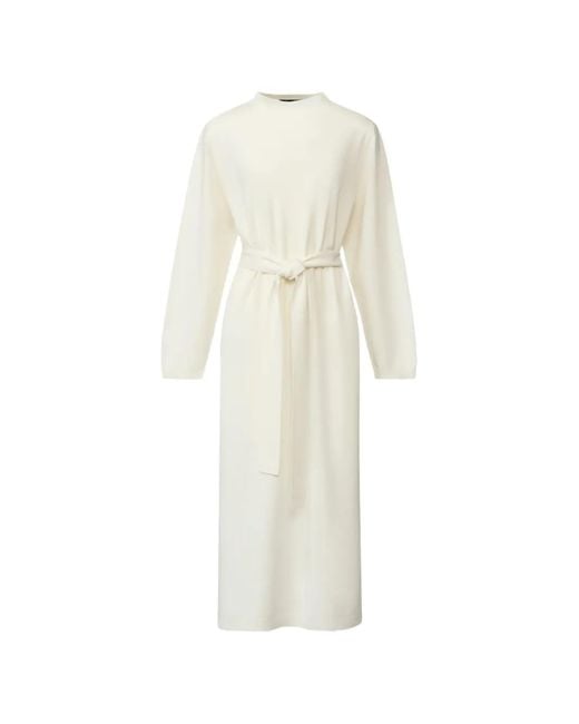 Fabiana Filippi White Belted Side-Slit Midi Dress