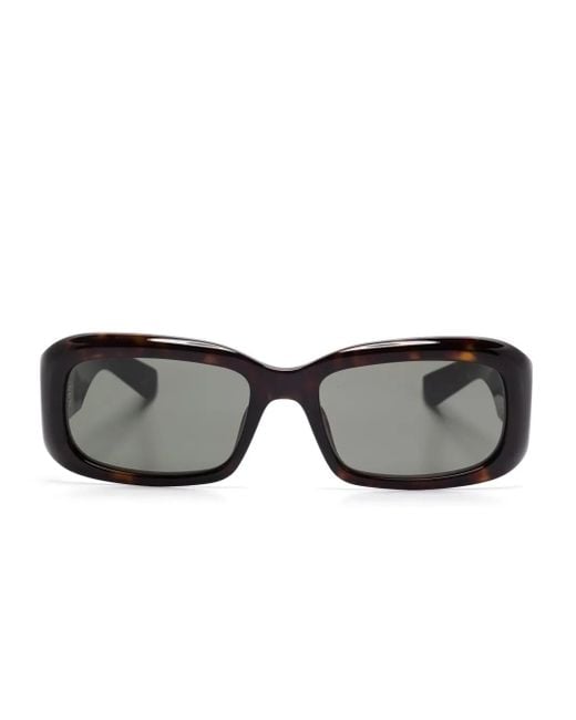 Saint Laurent Gray Rectangle-Frame Sunglasses