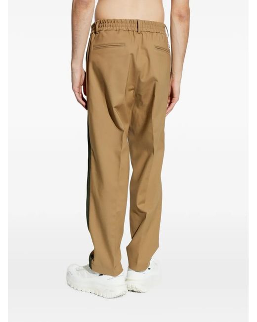 Moncler Natural Side-Stripe Trousers for men