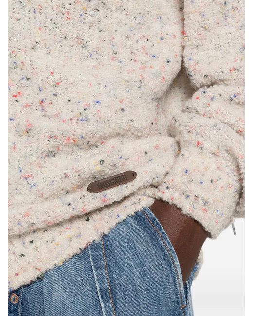 Moschino White Teddy Bear Buttoned Cardigan