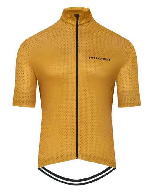 Cafe Du Cycliste Yellow Polka-Dot Print Short-Sleeve T-Shirt for men