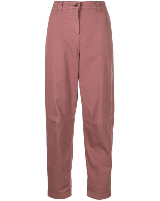 Pantalones ajustados de talle alto Pinko de color Red