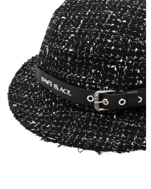 A Bathing Ape Black New Era Bucket Hat for men
