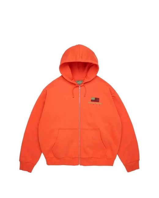DENIM TEARS Orange Pan African Zip-Up Hoodie for men