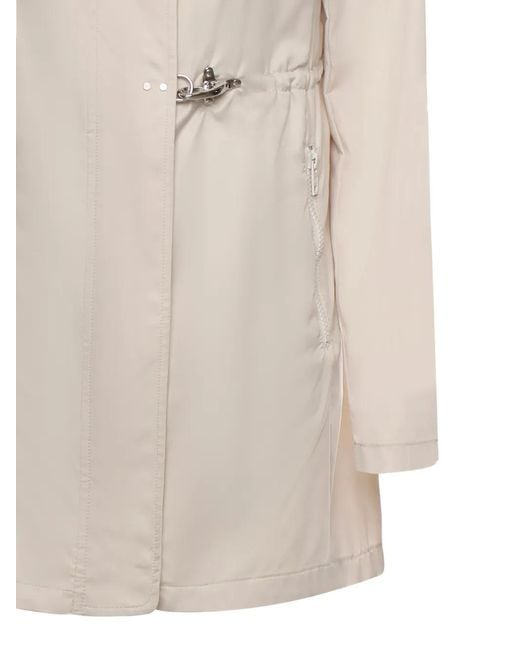 Fay White Virginia Drawstring Coat
