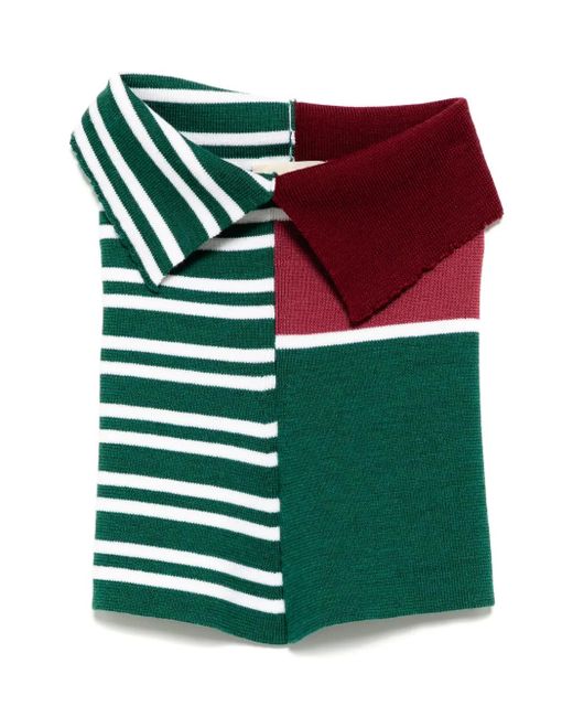 STEFAN COOKE Green Knitted Snood Scarf
