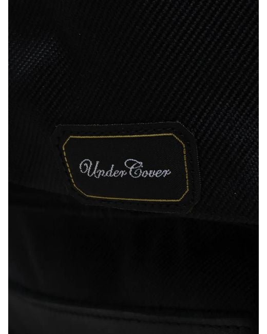 Undercover Black Logo-Appliqué Backpack for men