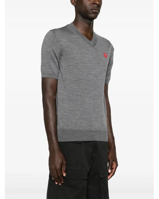 COMME DES GARÇONS PLAY ハートパッチ プルオーバー Gray