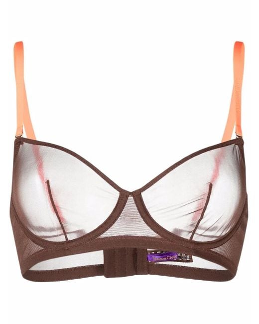 Maison Close Corps À Corps Bh Met Mesh En Beugel in het Brown