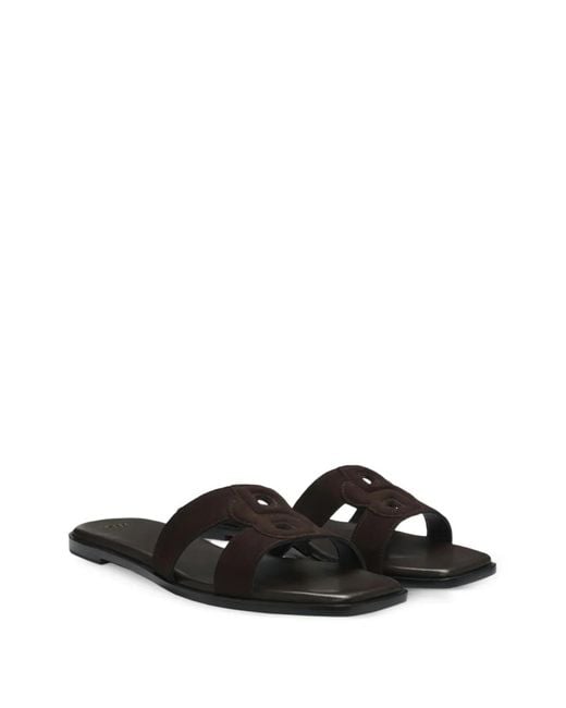 Boss Black Sandalen Mit Logo-Patch