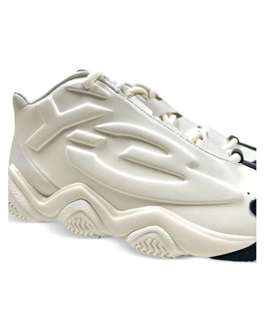 Y-3 White Leather Sneakers for men