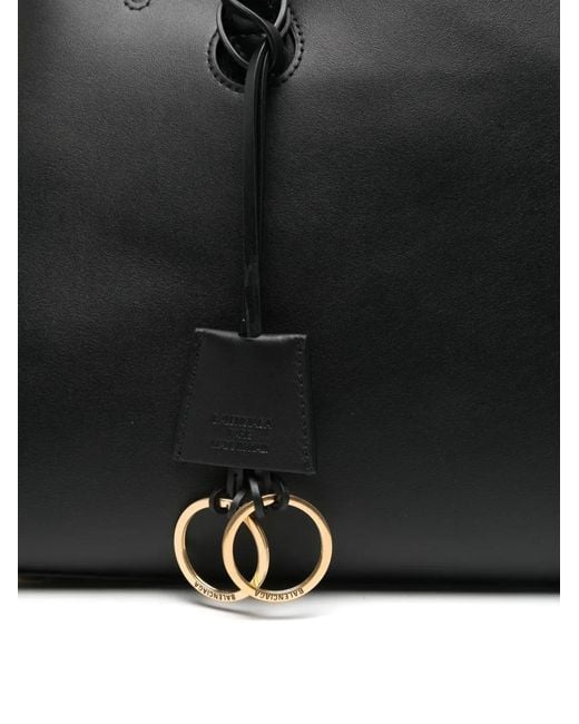 Balenciaga Black Hamptons Small Leather Tote Bag