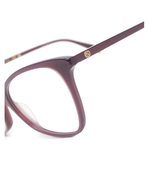 Gucci Brown Cat-Eye Frame Optical Glasses
