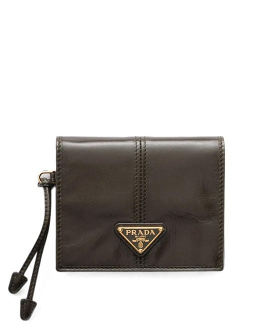 Prada Gray Small Leather Wallet