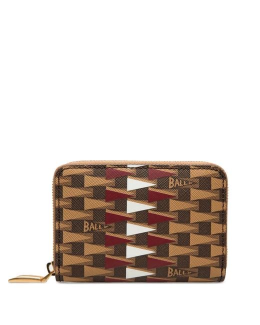 Bally Brown Small Zip-Around Wallet for men