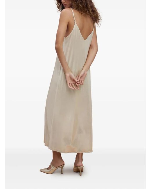 SANA OSMANI Natural Illo Slip Midi Dress