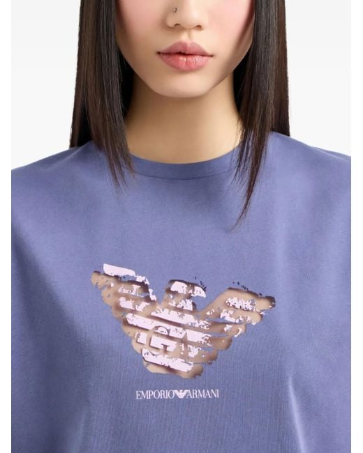 Emporio Armani T-Shirt Met Logo in het Blue
